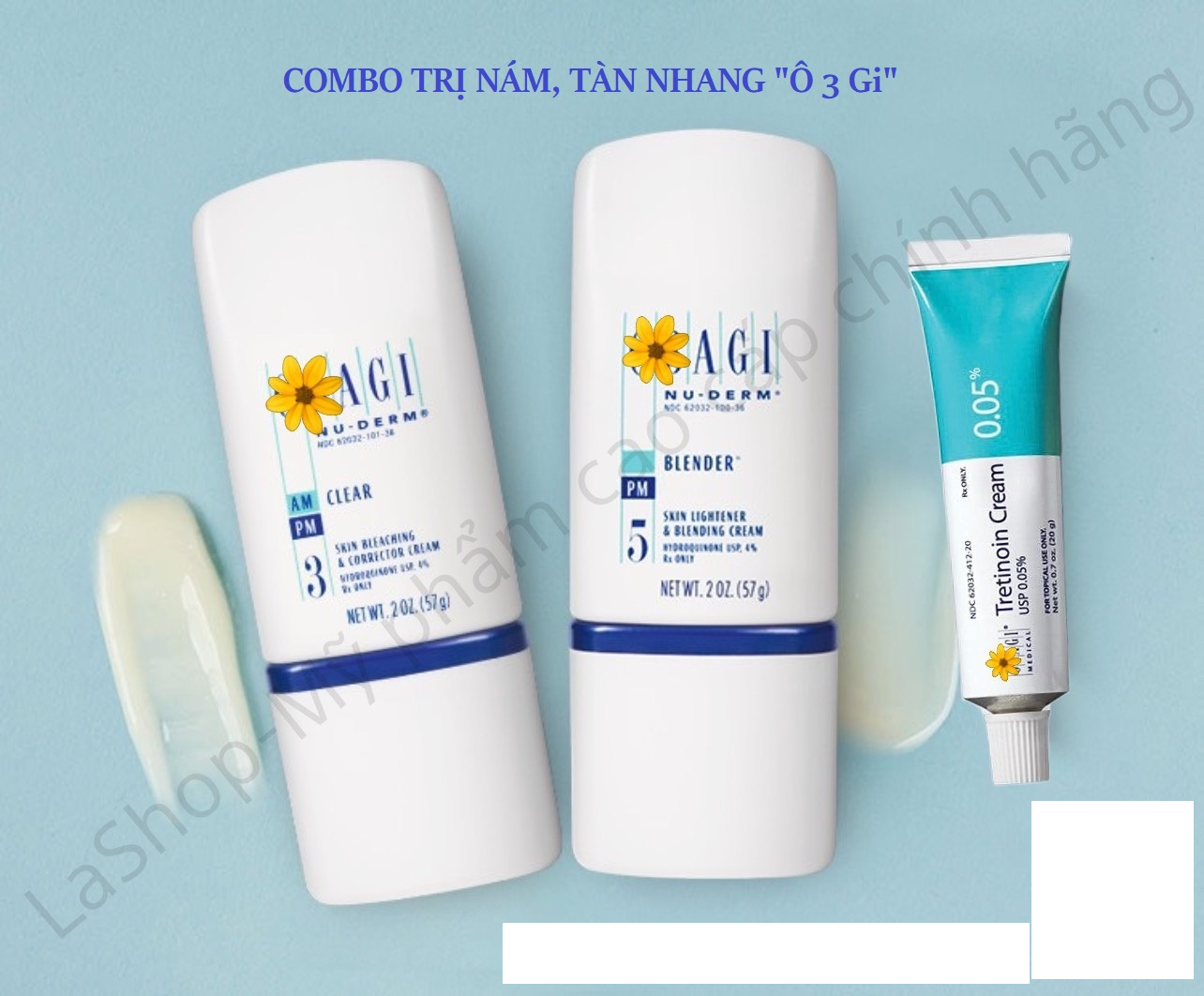 Combo trị nám tàn nhang Ô 3Gi